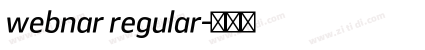 webnar regular字体转换